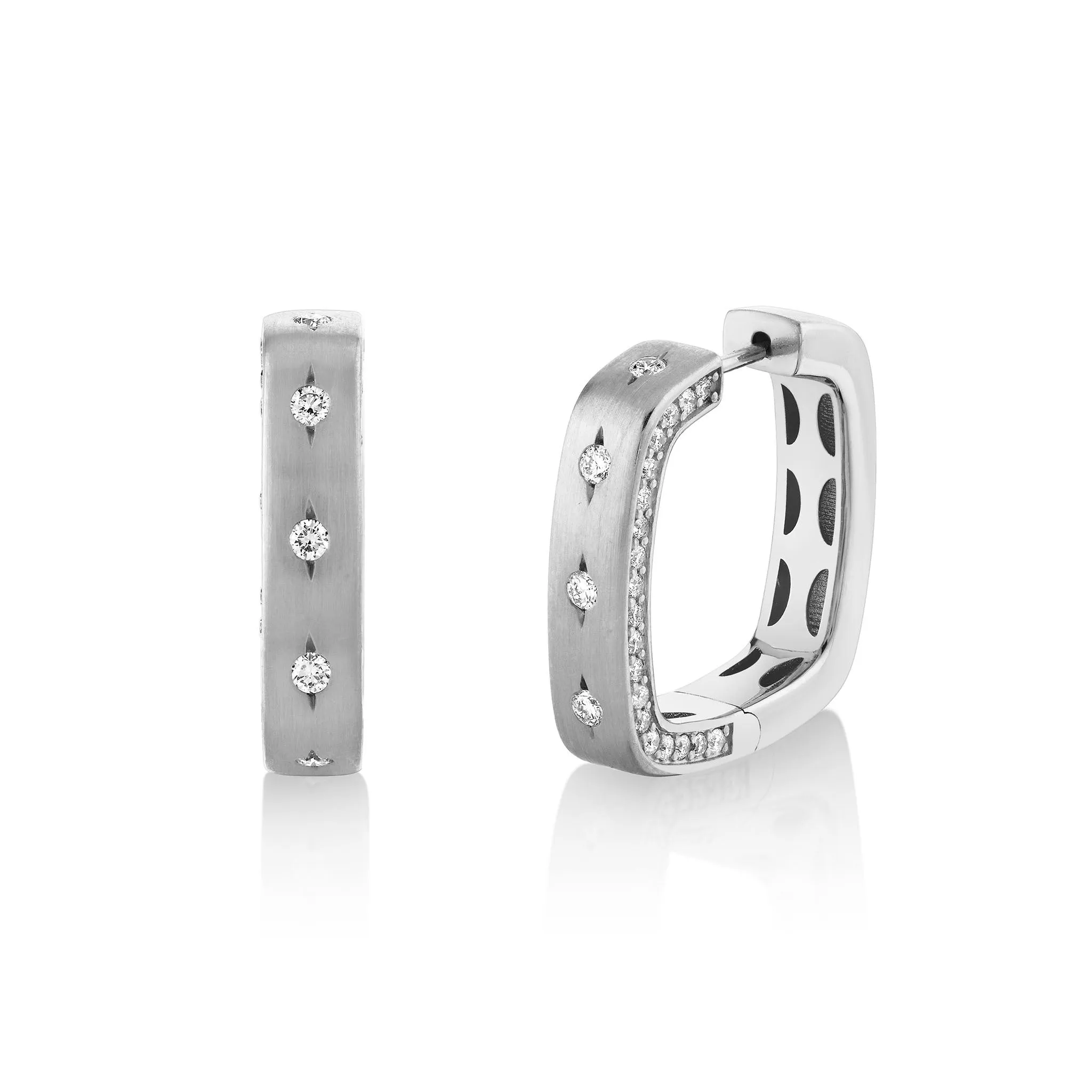 12 Wishes Diamond Hoops