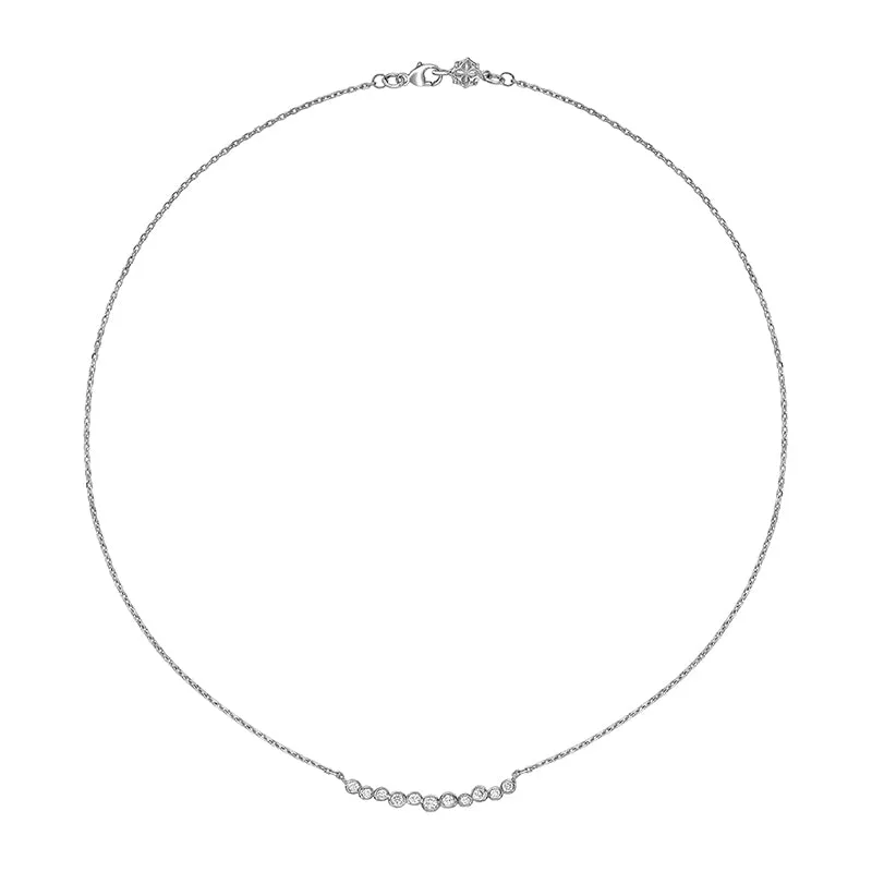 18k Gold & Diamond Medium Cascade Bar Necklace