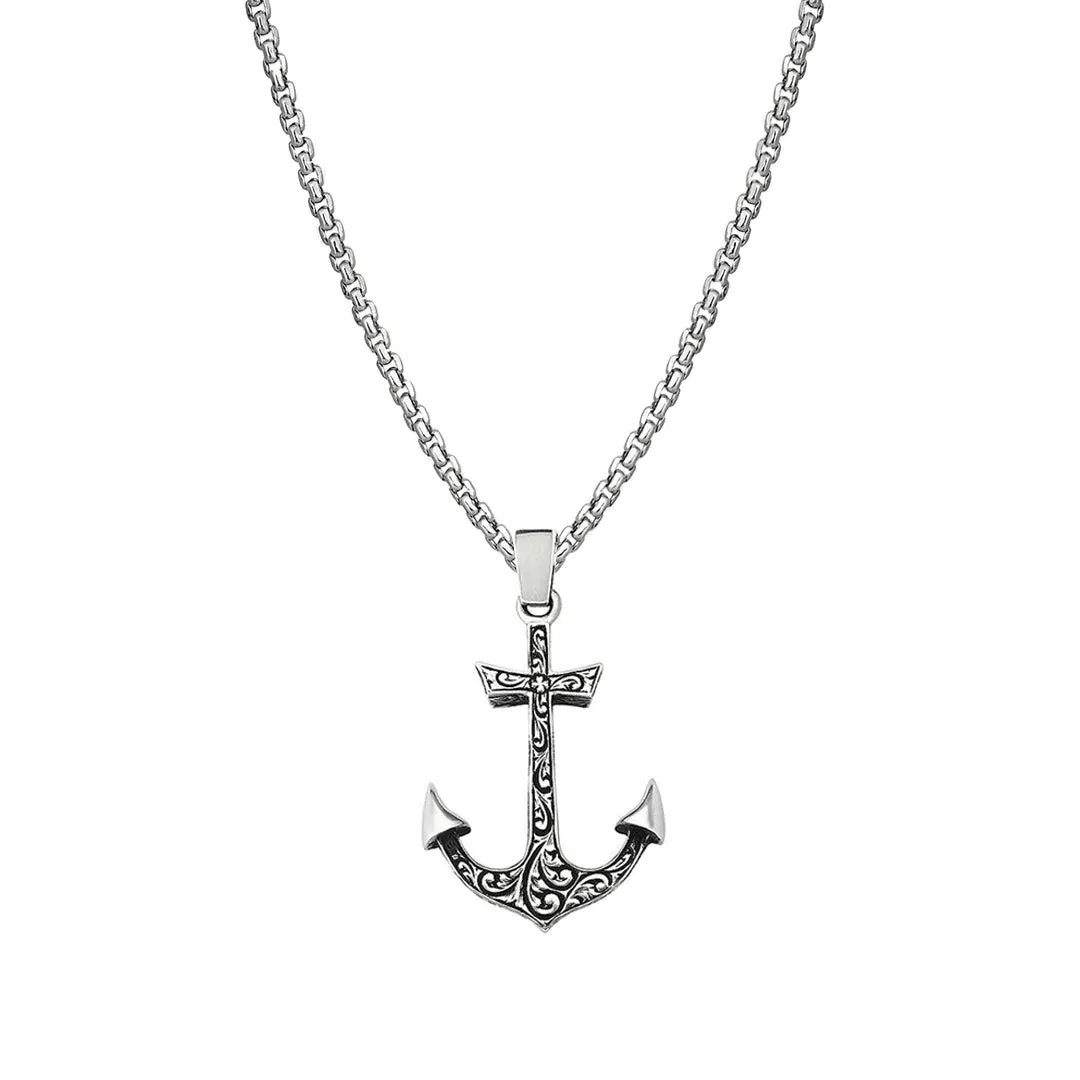 Classic Anchor Necklace With Chain