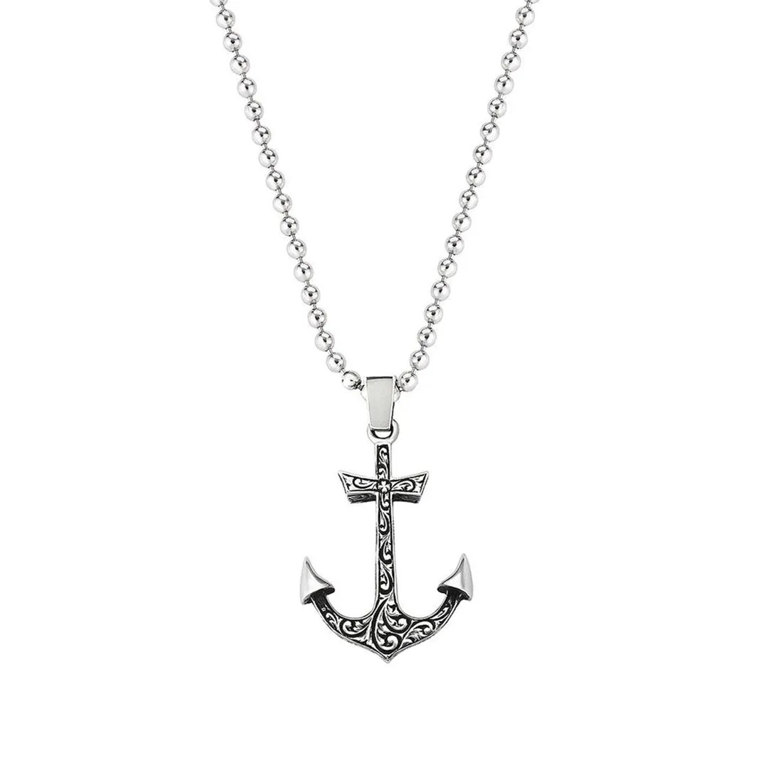 Classic Anchor Necklace With Chain