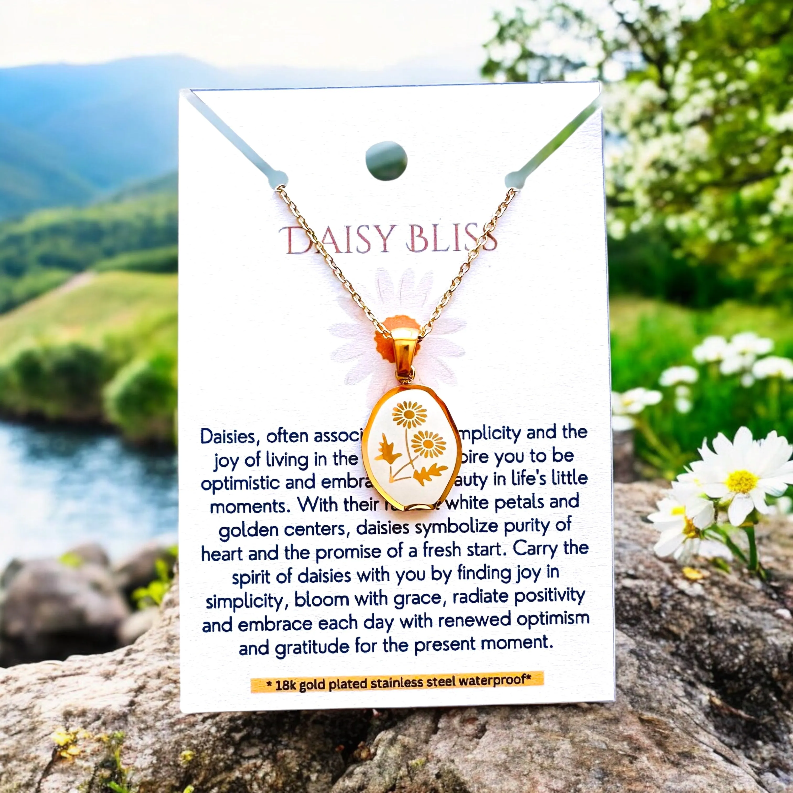 Daisy Bliss - 18K Gold Plated, Waterproof Necklace