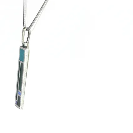 Prairie Window Pendant Necklace Blue