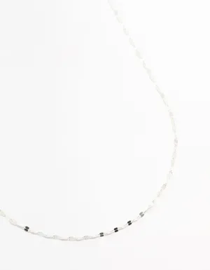 Sterling Silver Stone Chain Necklace